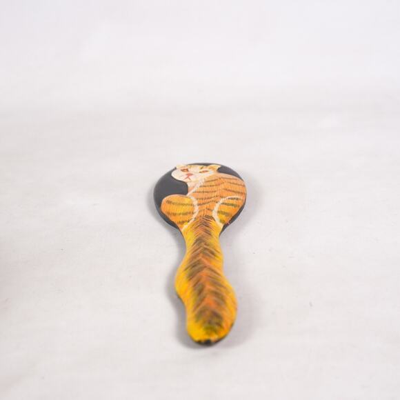 Hand Painted Kitty Cat Beauty Hand Mirror Feline Kitten Art Decor Decoration - Picture 5 of 8